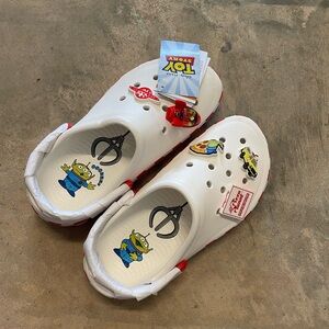 CROCS Toy Story Pizza Planet - White and Red Checkered